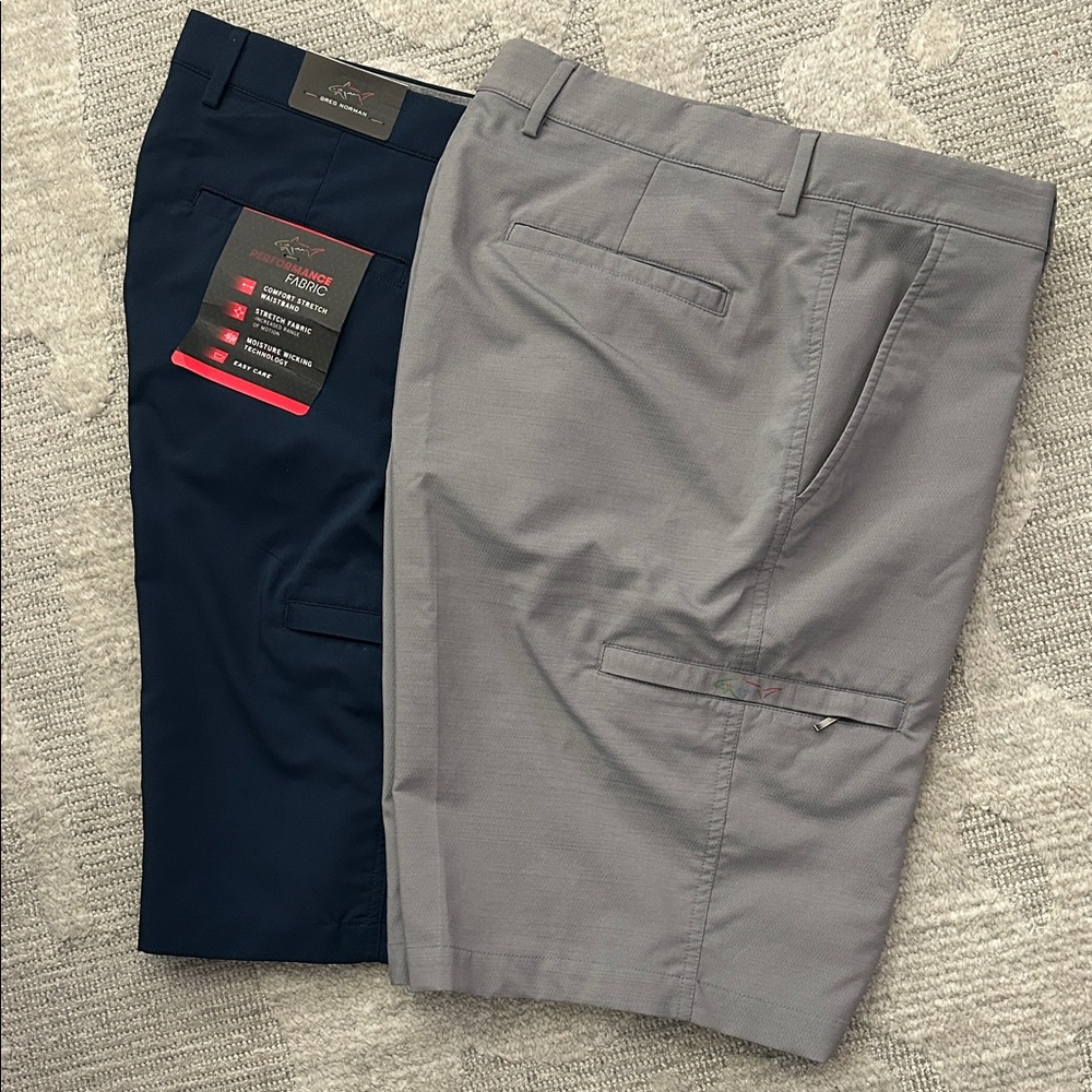 Attack Life by Greg Norman Navy and Gray Men Shorts